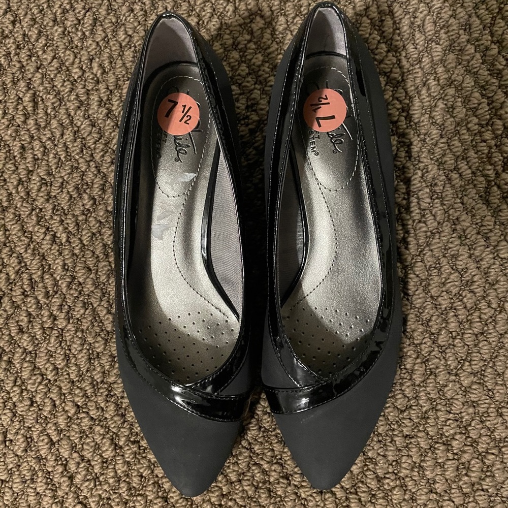 NWT Life stride comfort wedge black shoes size 7.5